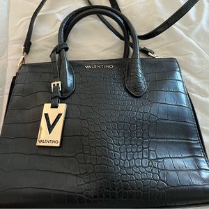 Valentino by Mario Valentino Winter Memento Ladies Tote Bag in Black